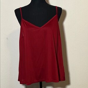 Chic Red Camisole Top. Spaghetti straps.